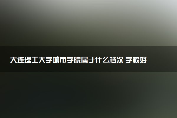 大连理工大学城市学院属于什么档次 学校好不好