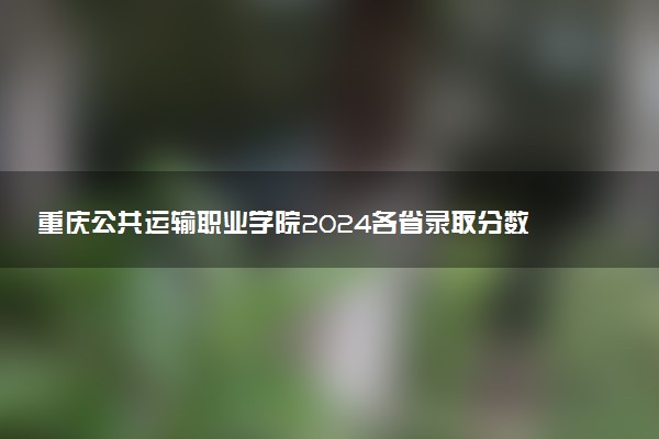 重庆公共运输职业学院2024各省录取分数线及最低位次是多少
