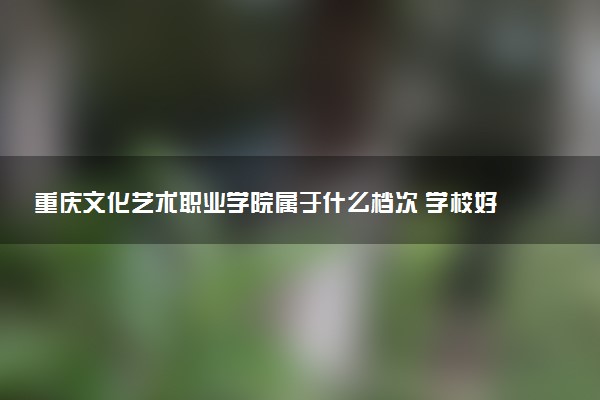 重庆文化艺术职业学院属于什么档次 学校好不好