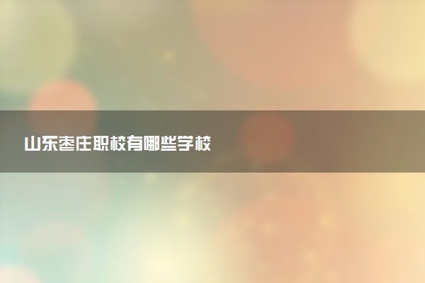 山东枣庄职校有哪些学校