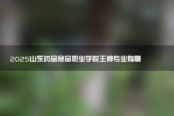 2025山东药品食品职业学院王牌专业有哪些 最好的专业是什么