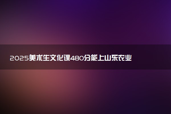 2025美术生文化课480分能上山东农业大学吗