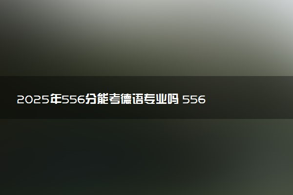 2025年556分能考德语专业吗 556分德语专业大学推荐