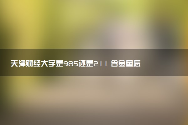 天津财经大学是985还是211 含金量怎么样