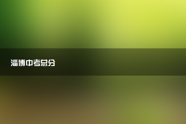 淄博中考总分