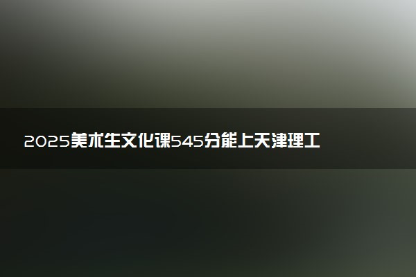 2025美术生文化课545分能上天津理工大学吗