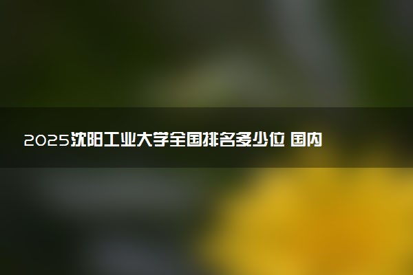 2025沈阳工业大学全国排名多少位 国内第几名