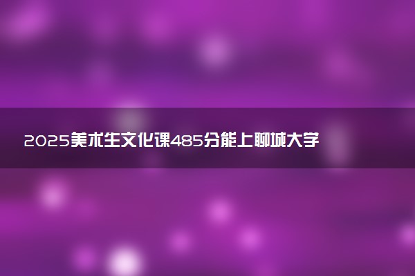 2025美术生文化课485分能上聊城大学吗