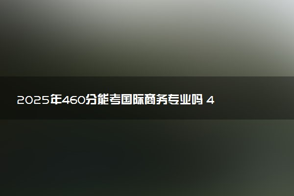 2025年460分能考国际商务专业吗 460分国际商务专业大学推荐