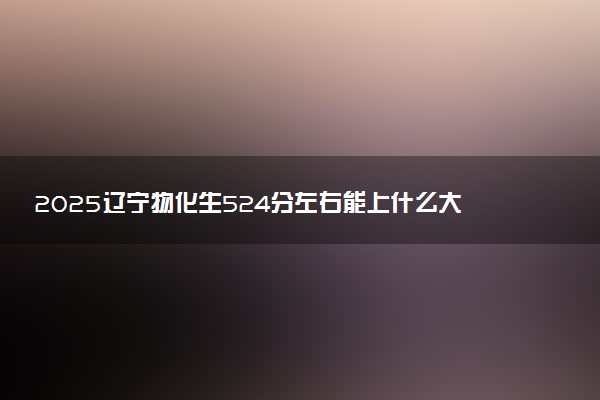 2025辽宁物化生524分左右能上什么大学 可以报考的院校名单
