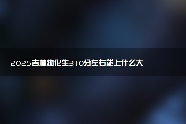 2025吉林物化生310分左右能上什么大学 可以报考的院校名单