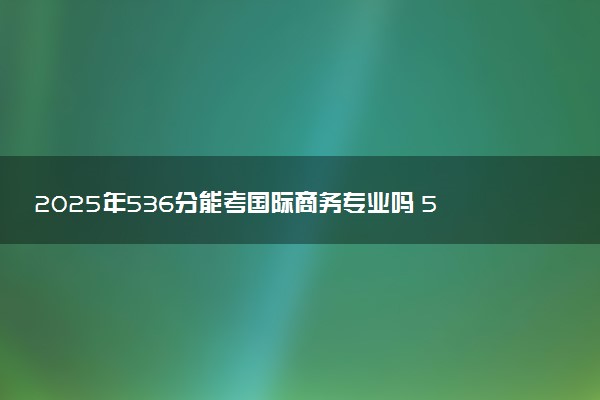 2025年536分能考国际商务专业吗 536分国际商务专业大学推荐