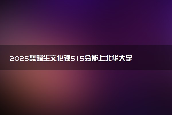 2025舞蹈生文化课515分能上北华大学吗