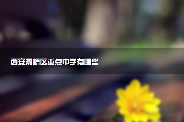 西安灞桥区重点中学有哪些