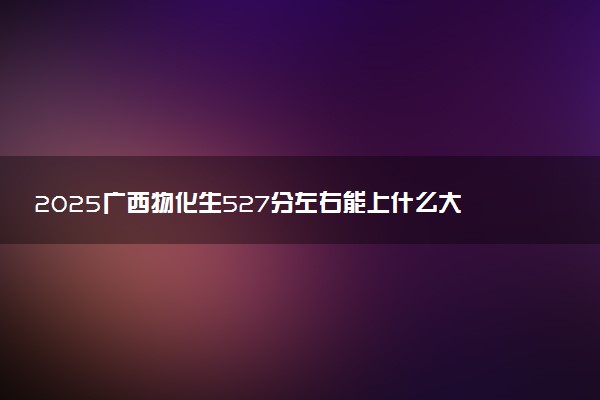 2025广西物化生527分左右能上什么大学 可以报考的院校名单