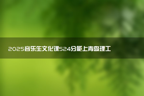 2025音乐生文化课524分能上青岛理工大学吗