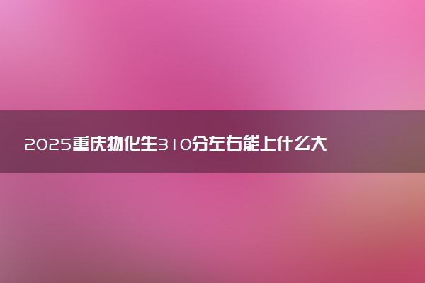 2025重庆物化生310分左右能上什么大学 可以报考的院校名单