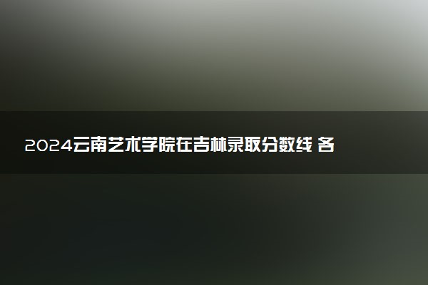 2024云南艺术学院在吉林录取分数线 各专业分数及位次