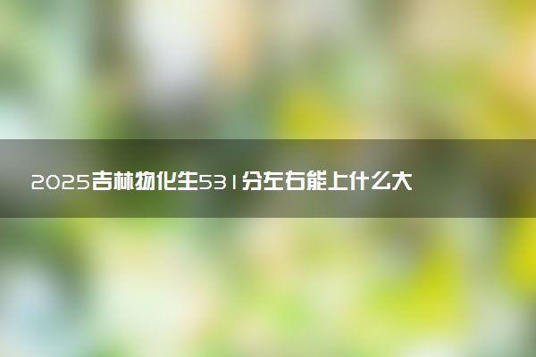 2025吉林物化生531分左右能上什么大学 可以报考的院校名单