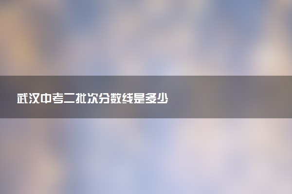 武汉中考二批次分数线是多少