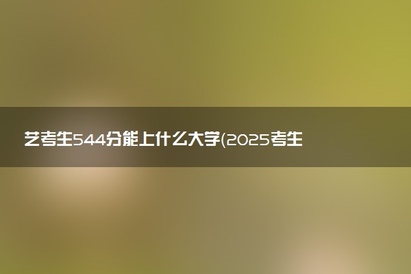 艺考生544分能上什么大学（2025考生参考）