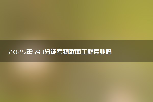 2025年593分能考物联网工程专业吗 593分物联网工程专业大学推荐