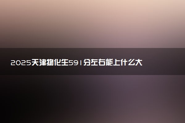 2025天津物化生591分左右能上什么大学 可以报考的院校名单