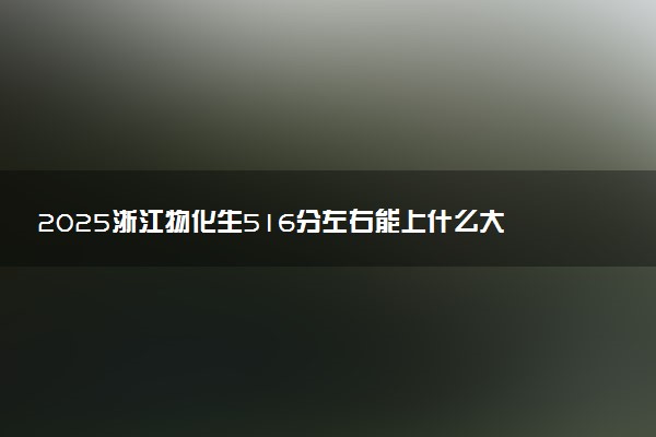 2025浙江物化生516分左右能上什么大学 可以报考的院校名单