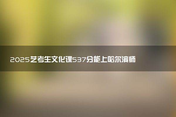 2025艺考生文化课537分能上哈尔滨师范大学吗