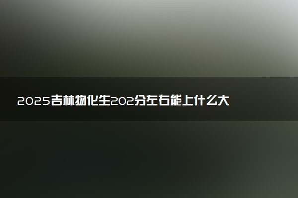 2025吉林物化生202分左右能上什么大学 可以报考的院校名单