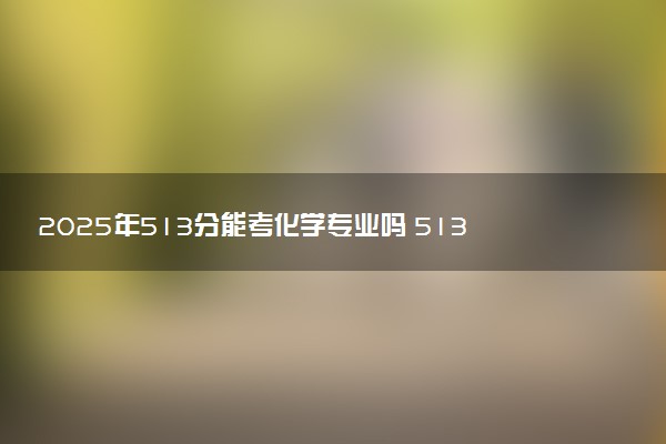 2025年513分能考化学专业吗 513分化学专业大学推荐