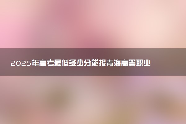 2025年高考最低多少分能报青海高等职业技术学院？附青海高等职业技术学院历年录取分数线及位次