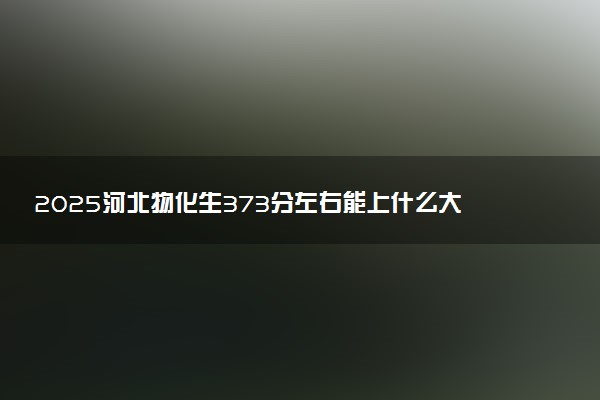 2025河北物化生373分左右能上什么大学 可以报考的院校名单