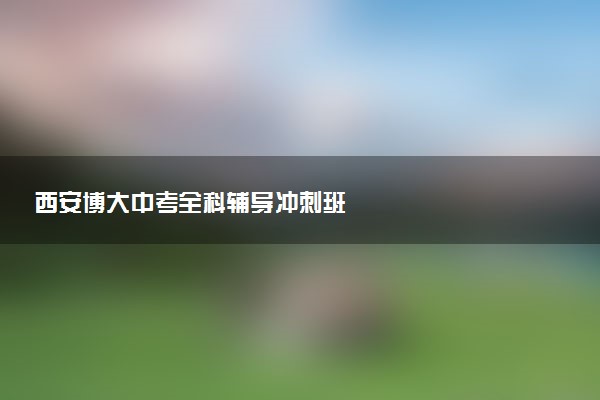 西安博大中考全科辅导冲刺班