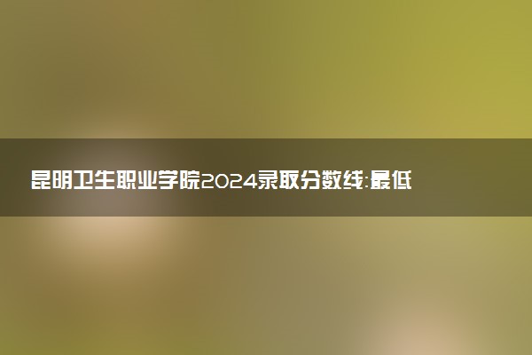昆明卫生职业学院2024录取分数线：最低180分 附2025年报考建议及注意事项