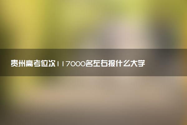 贵州高考位次117000名左右报什么大学好（2025年参考）