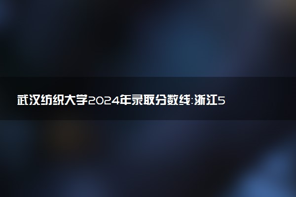 武汉纺织大学2024年录取分数线：浙江599分领跑，青海384分垫底 2025报考建议及事项