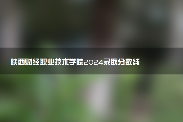 陕西财经职业技术学院2024录取分数线：最低276分 附2025年报考建议及注意事项