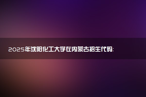 2025年沈阳化工大学在内蒙古招生代码：209 专业代码及报考指南