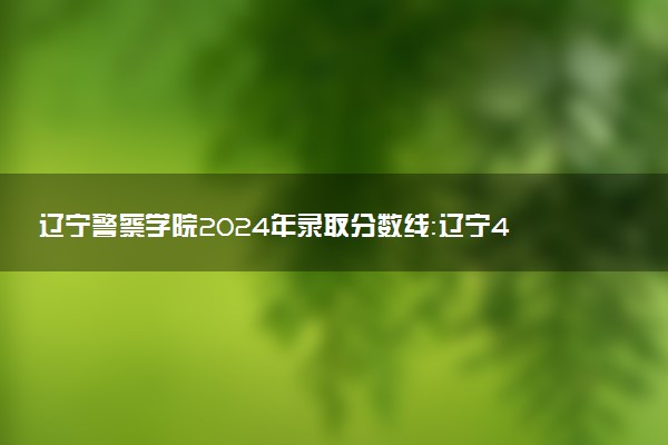 辽宁警察学院2024年录取分数线：辽宁495分领跑，辽宁463分垫底 2025报考建议及事项