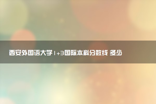 西安外国语大学1+3国际本科分数线 多少分能被录取