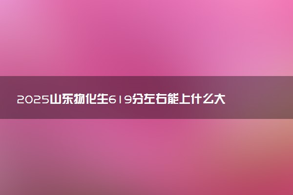 2025山东物化生619分左右能上什么大学 可以报考的院校名单
