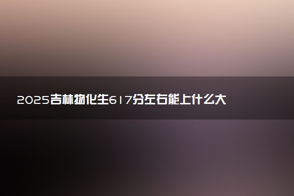 2025吉林物化生617分左右能上什么大学 可以报考的院校名单