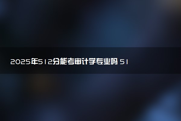 2025年512分能考审计学专业吗 512分审计学专业大学推荐