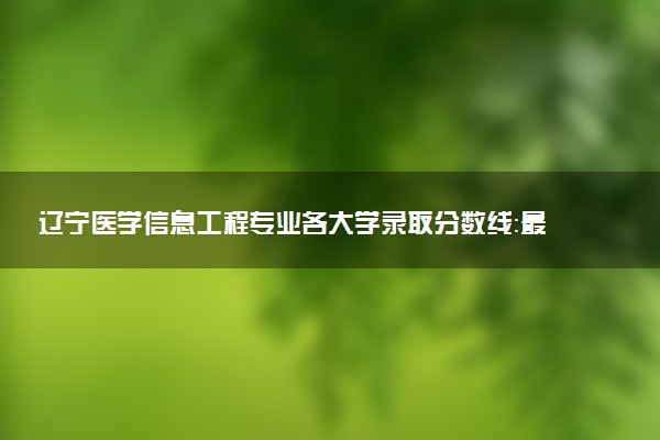 辽宁医学信息工程专业各大学录取分数线：最低402分能上 开设院校及位次