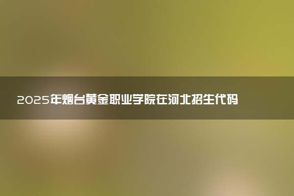 2025年烟台黄金职业学院在河北招生代码：2362 专业代码及报考指南