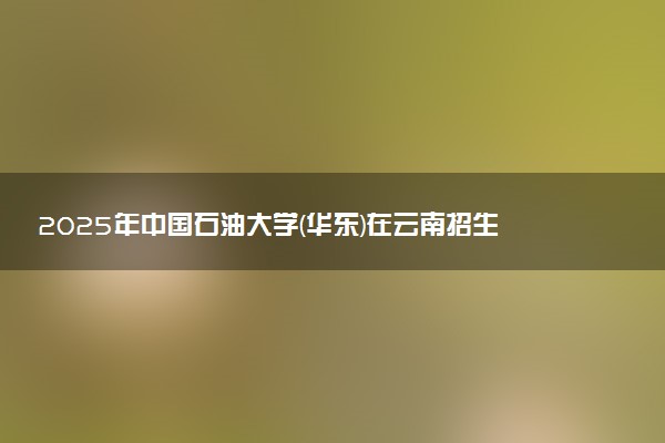 2025年中国石油大学(华东)在云南招生代码及专业代码 中国石油大学(华东)云南代码是多少？怎么查询？