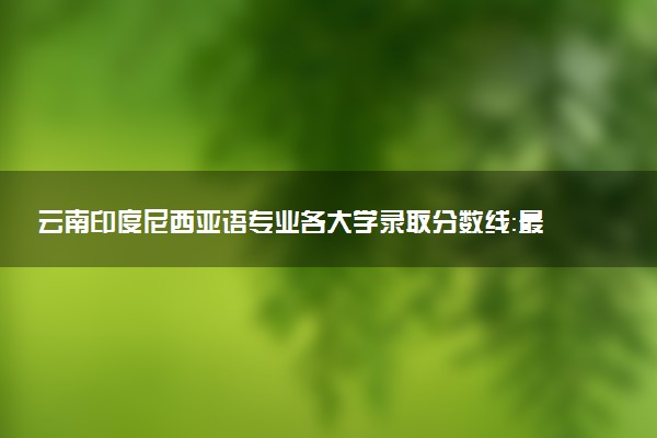 云南印度尼西亚语专业各大学录取分数线：最低429分能上 开设院校及位次