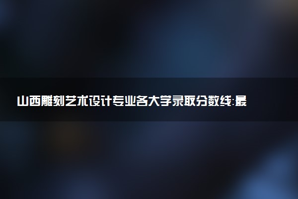 山西雕刻艺术设计专业各大学录取分数线：最低262分能上 开设院校及位次