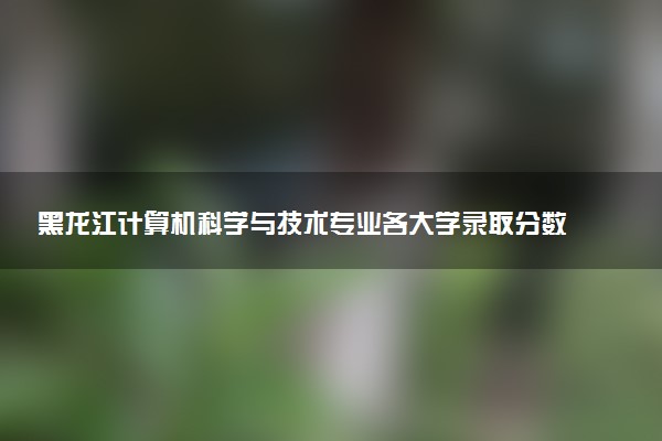 黑龙江计算机科学与技术专业各大学录取分数线：最低343分能上 开设院校及位次